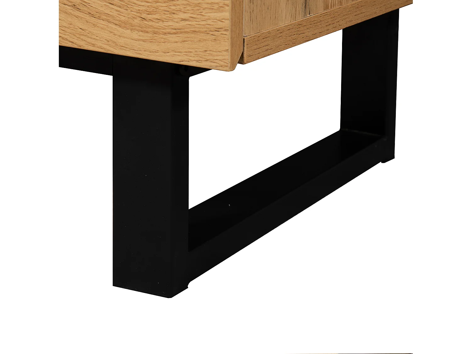URBAN MEUBLE Meuble TV moderne aux couleurs contrastées avec grain de bois et gris 180 cm