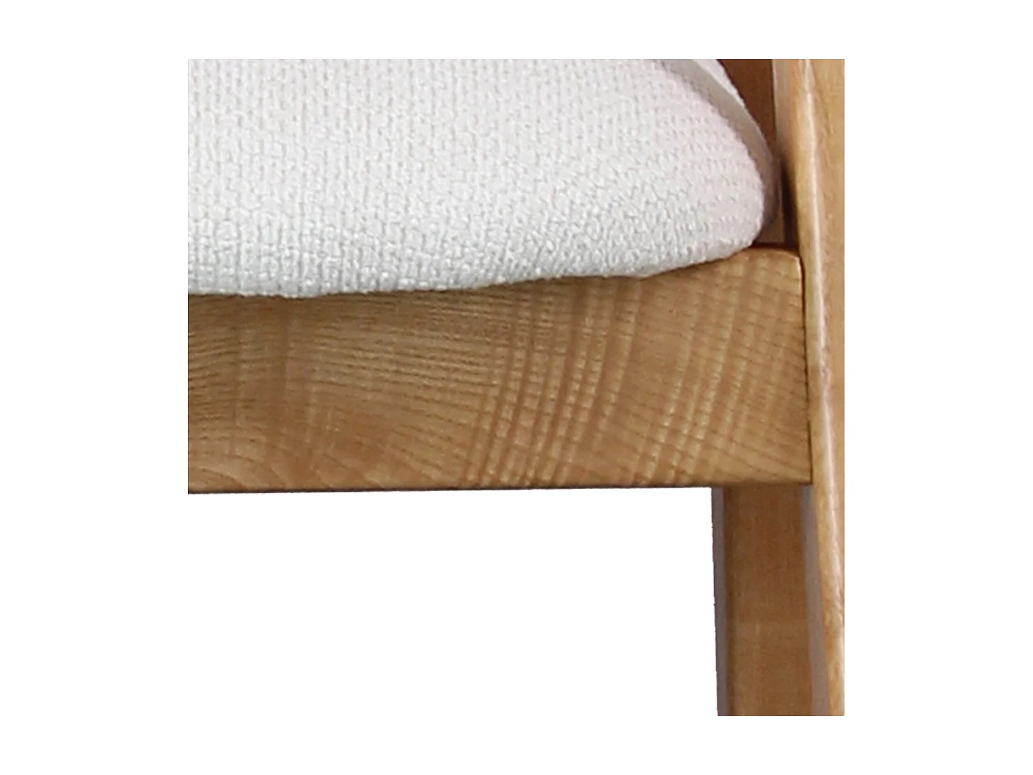 CAMILLE-Silla de bar de tela color crudo y fresno (x2)