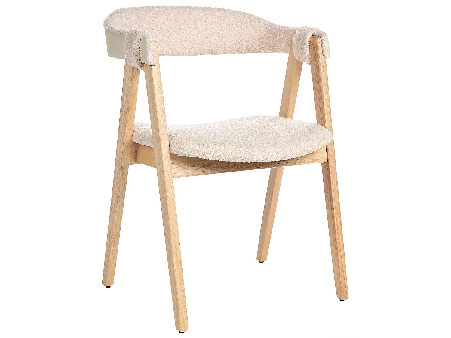 Lot de 2 chaises de salle à manger DAY Bouclé Marron clair