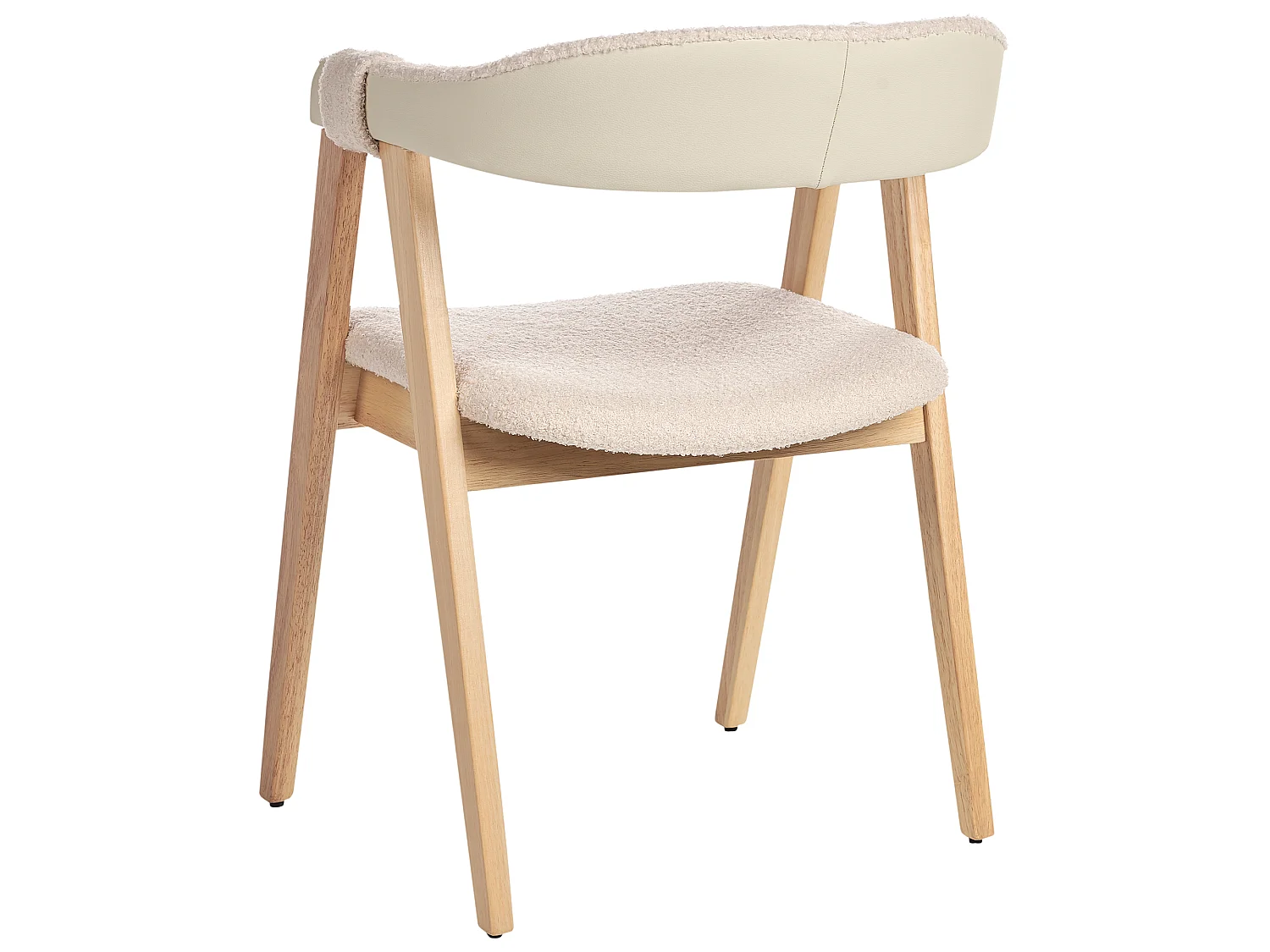 Lot de 2 chaises de salle à manger DAY Bouclé Marron clair