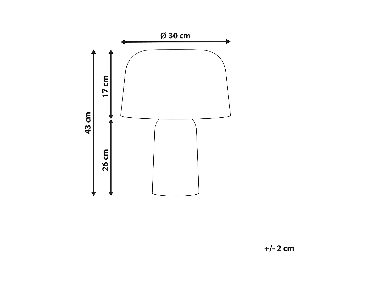 Tischleuchte CARRASCO Pappmaché Weiss