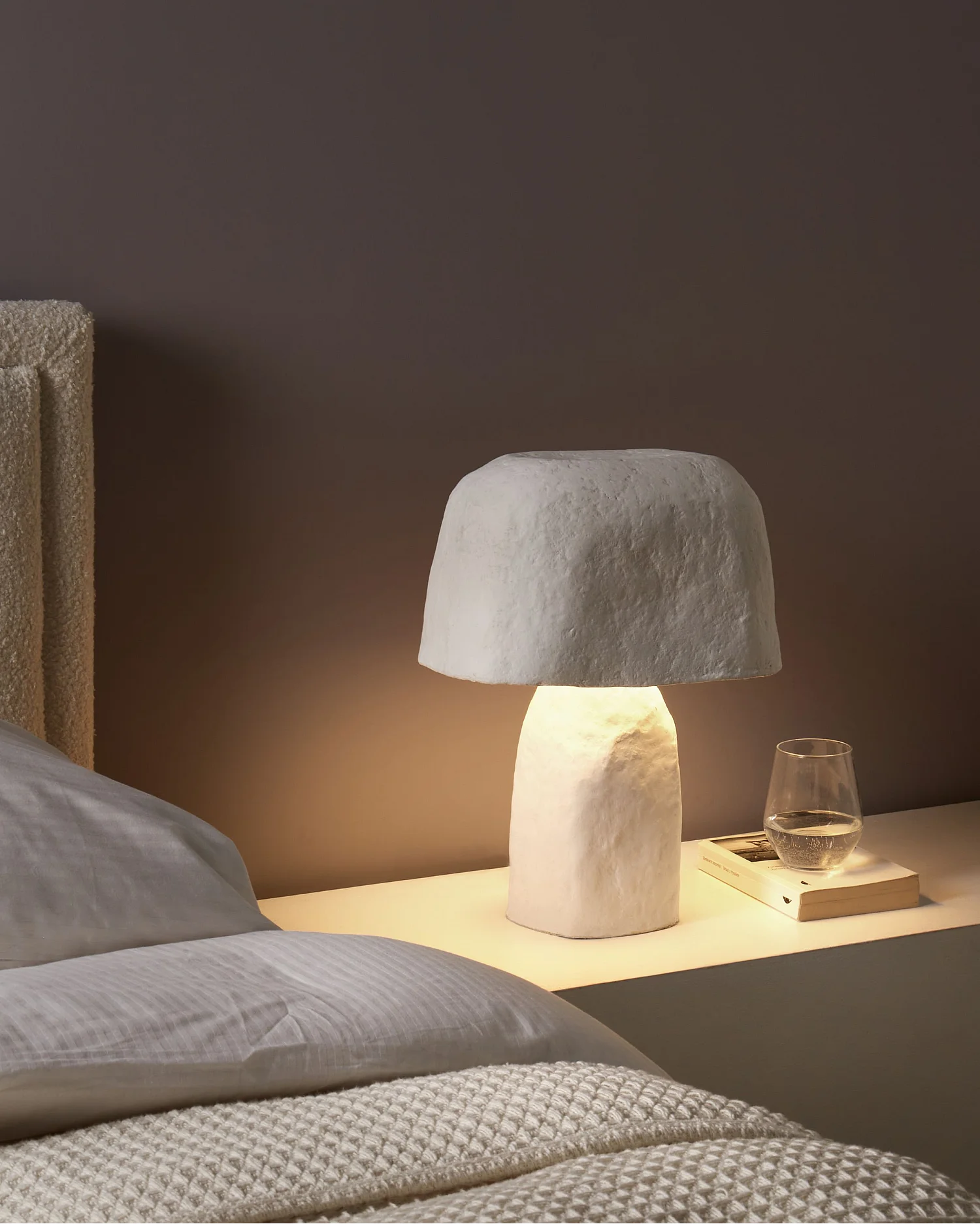 Lampe à poser CARRASCO Papier-mâché Blanc