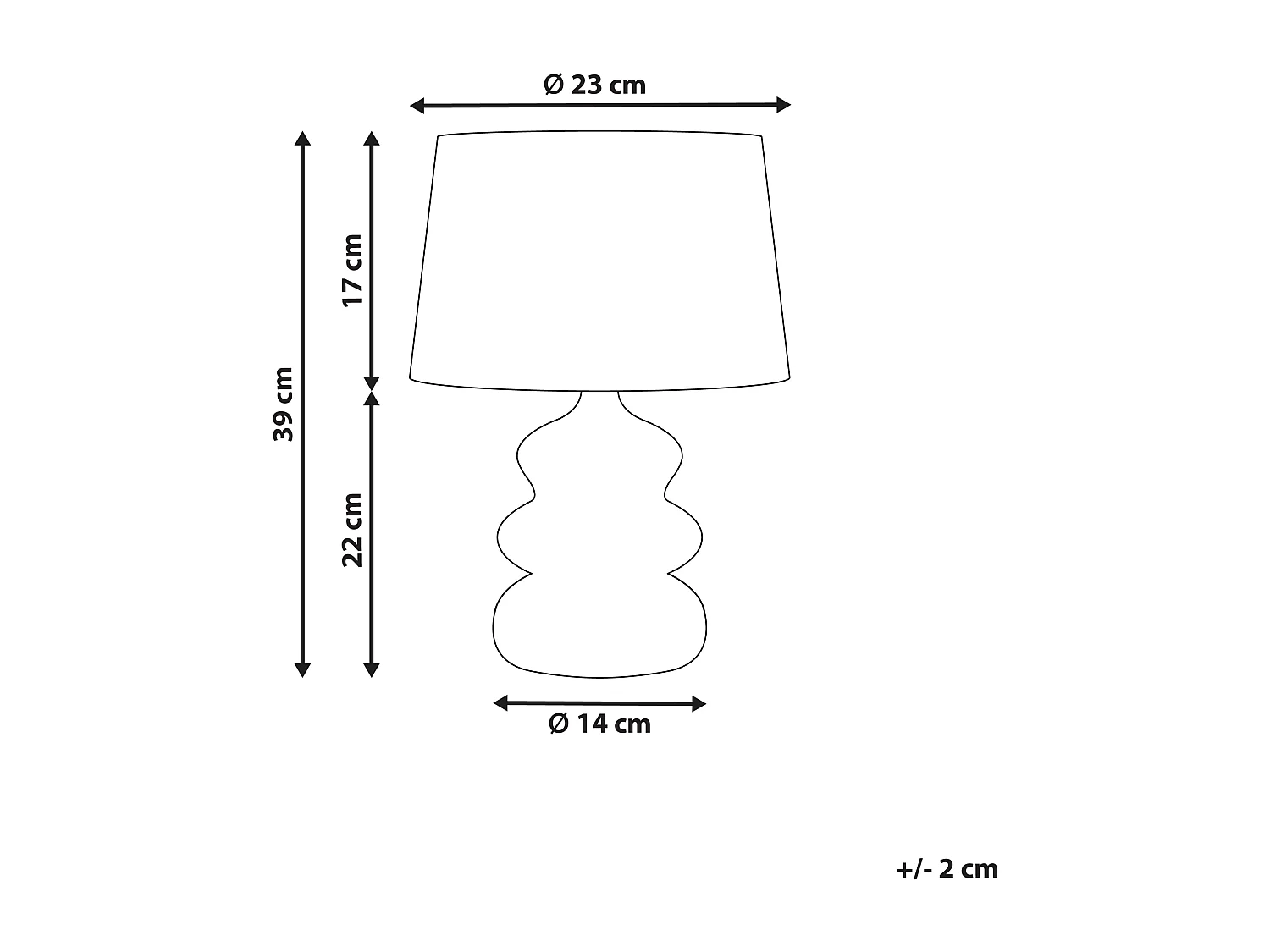 Lampa stołowa ARAPEY Papier-mâché Biały