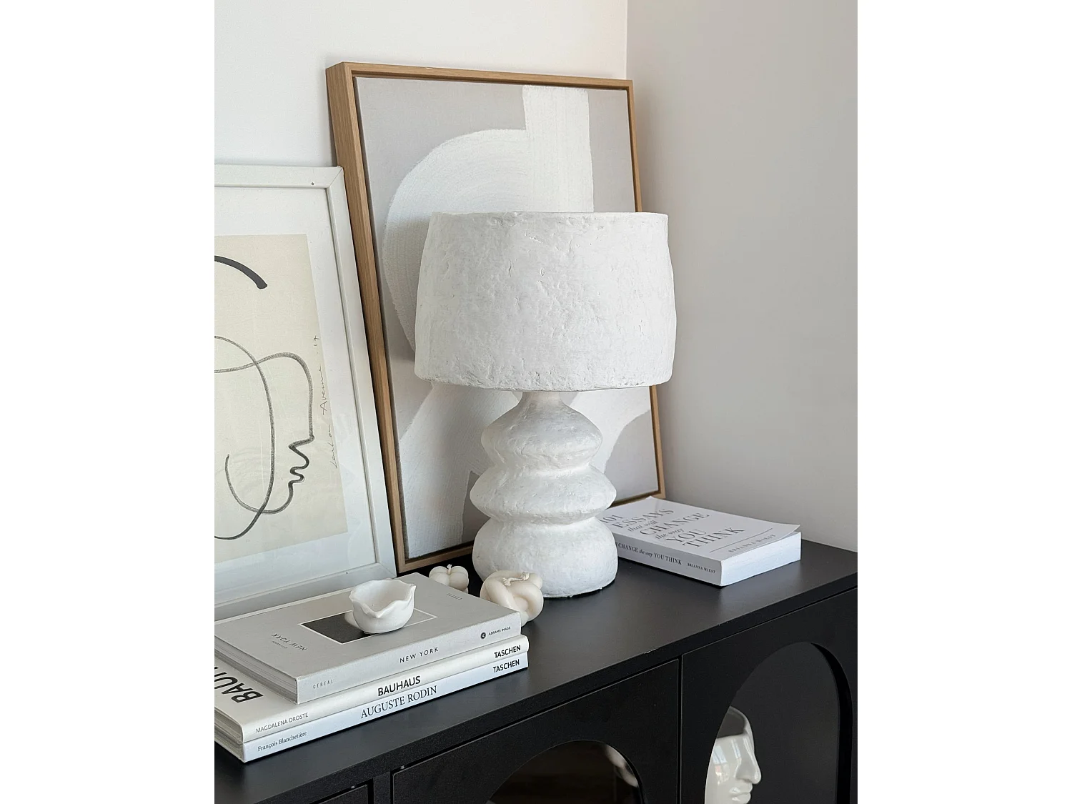 Table Lamp ARAPEY Papier-Mâché White