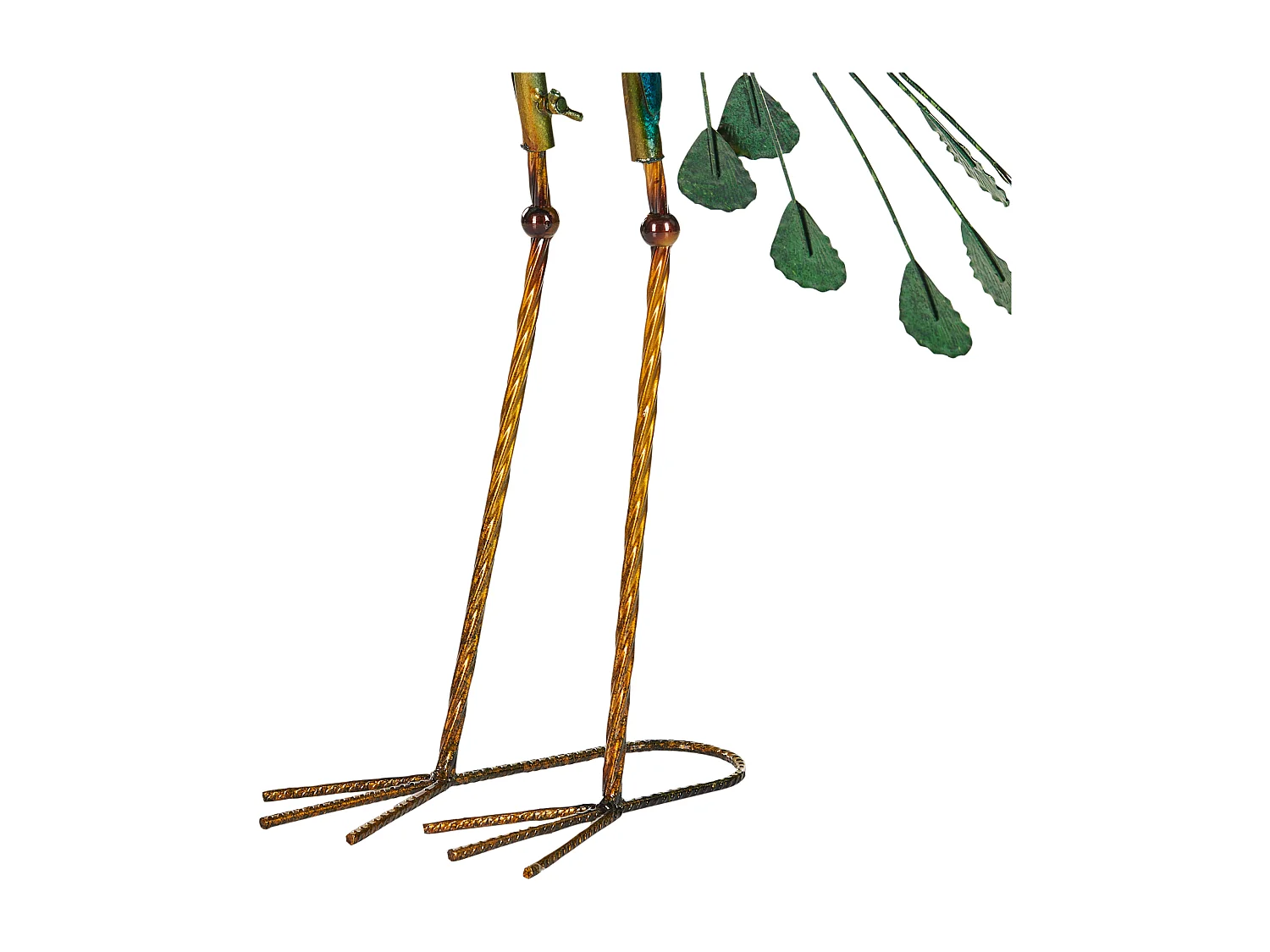 Gartenfigur Pfau Metall blau 75 cm Dekofigur Indoor Outdoor Peacock