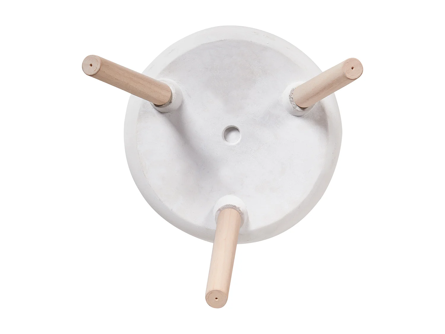 Verhoogde bloempot MACLURA Keramiek 35 cm Lichtbeige