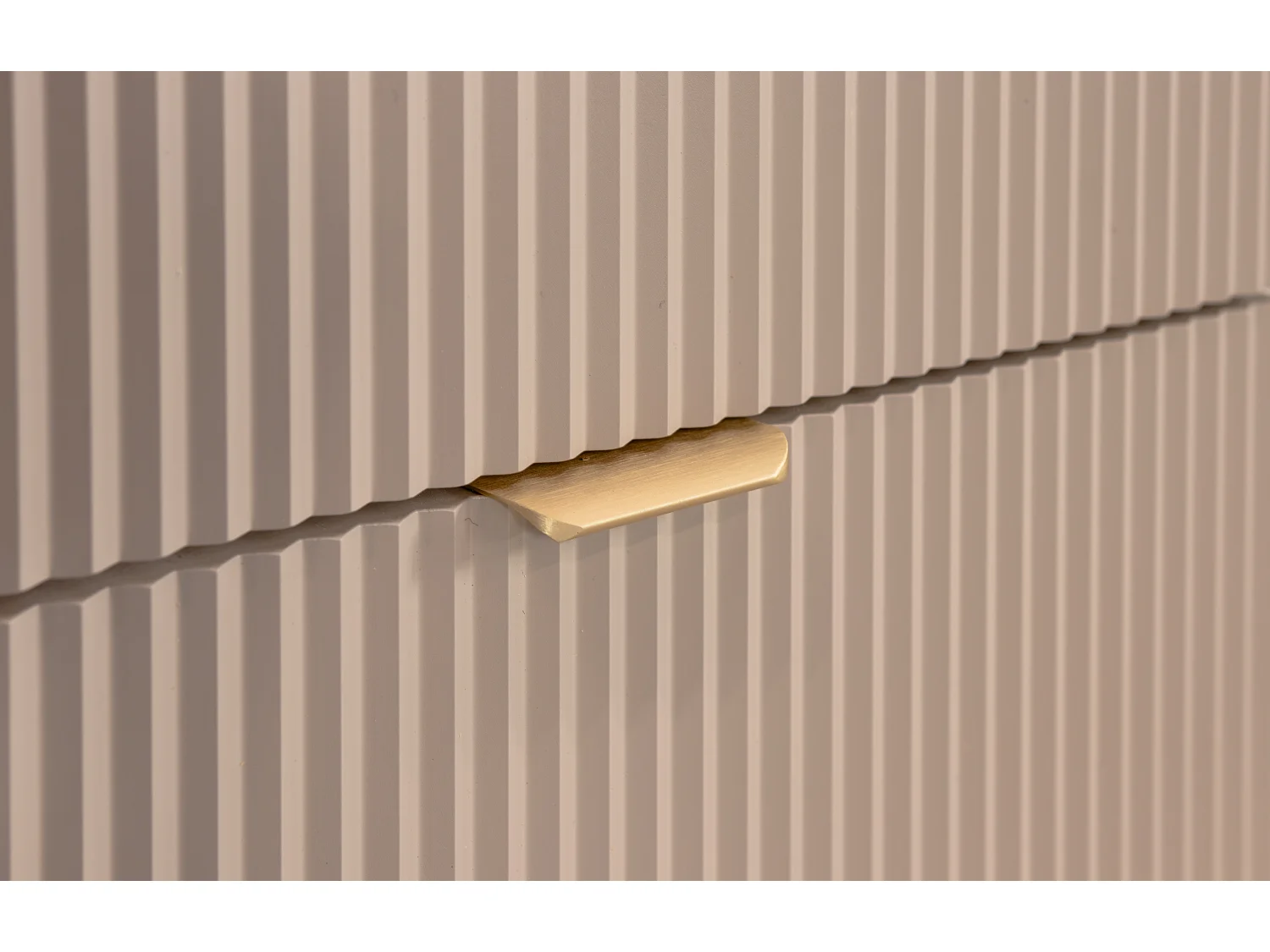 Waschtischunterschrank WENA, mit 2 Türen und 2 Schubladen, geriffelte Fronten, Willy, 140x60x47 cm, Kaschmir