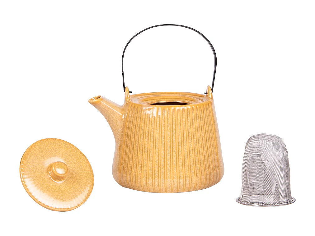 Théière avec filtre Tiao jaune 1L