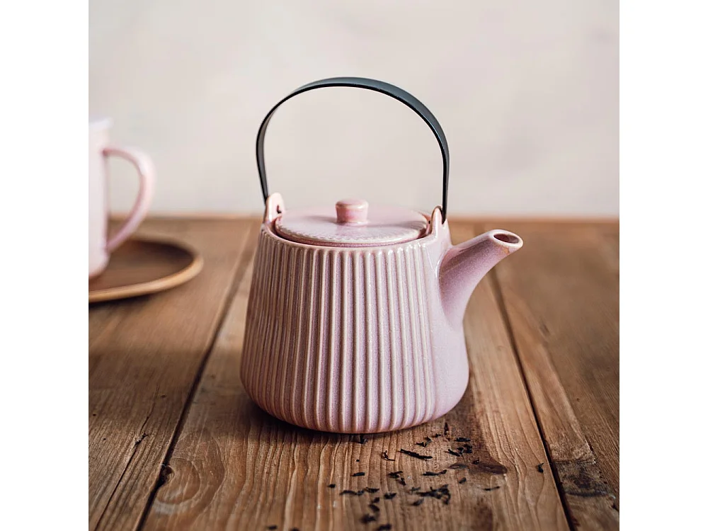 Théière avec filtre Tiao rose 1L