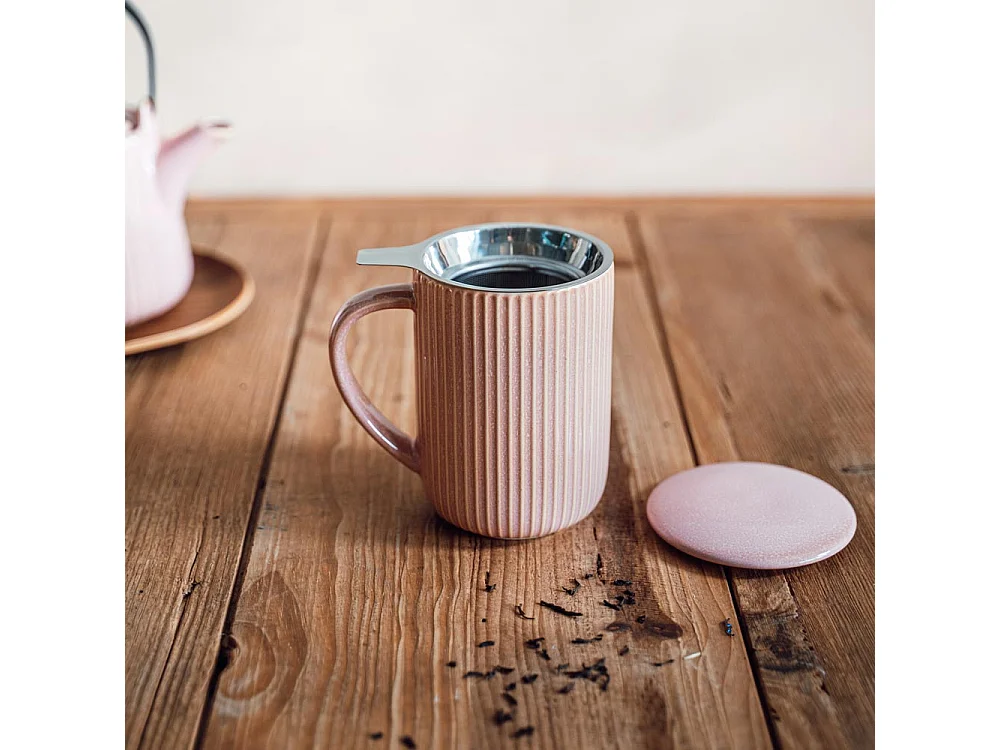 Tisanière Tiao rose 47 cl