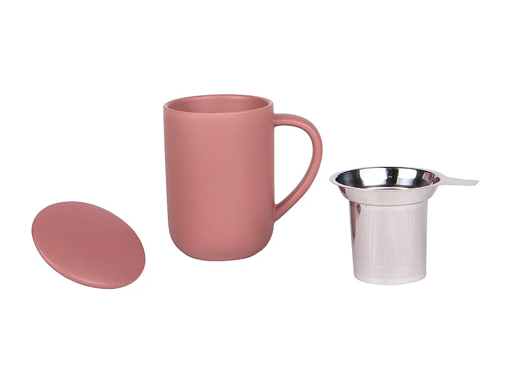 Tisanière Uno rose mat 47 cl
