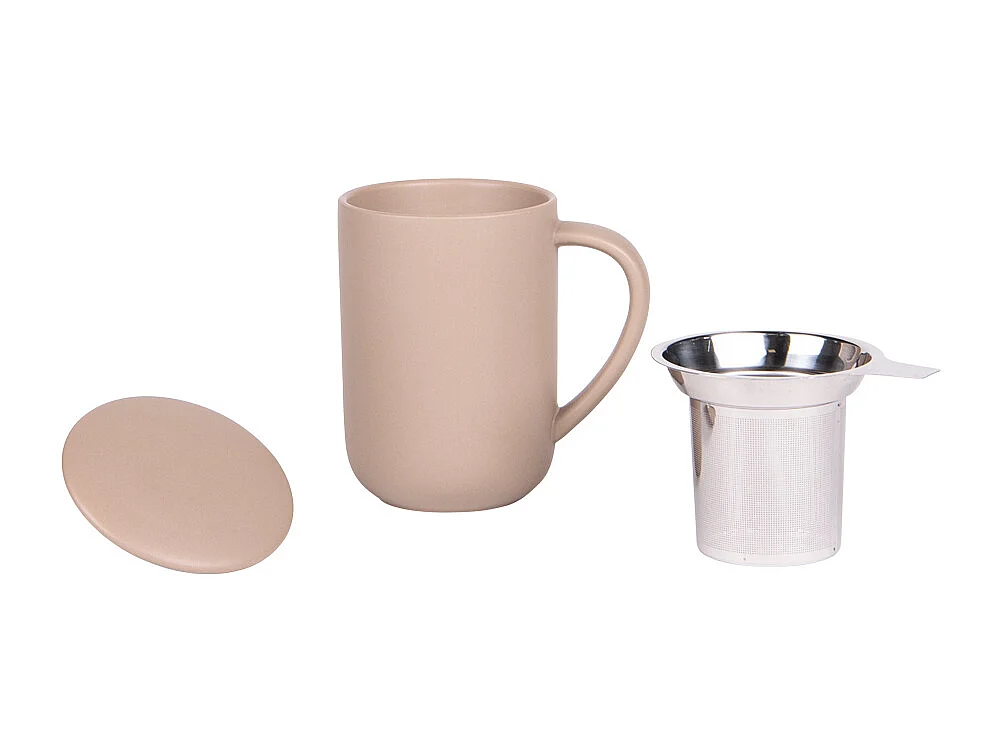 Tisanière Uno beige mat 47 cl