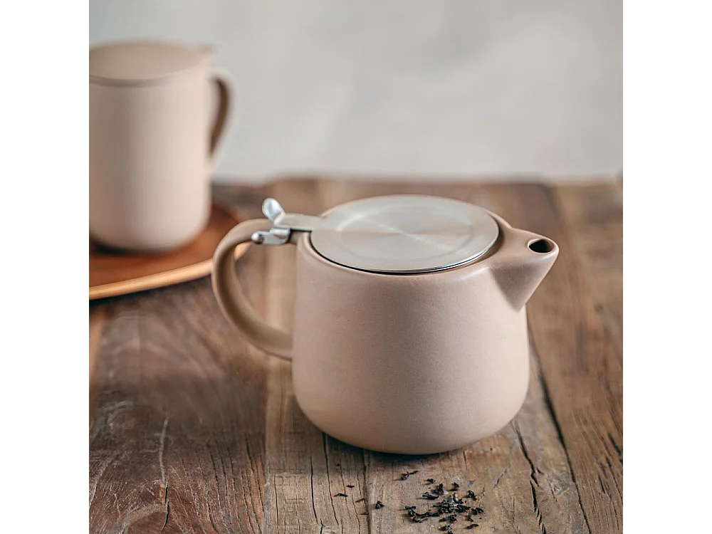 Tisanière Uno beige mat 47 cl