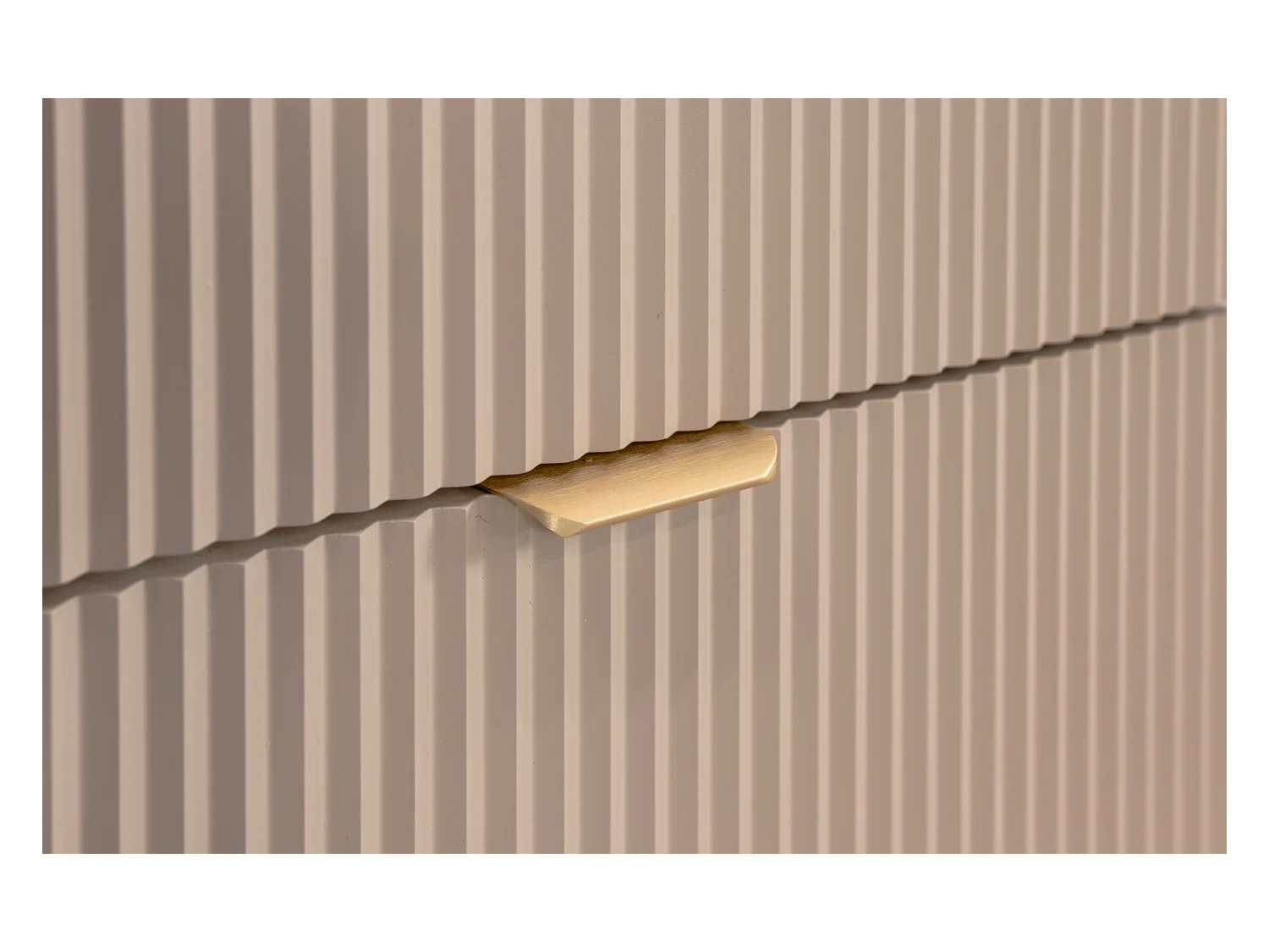 Waschtischunterschrank WENA, mit 2 Türen und 2 Schubladen, geriffelte Fronten, Willy, 120x60x47 cm, Kaschmir