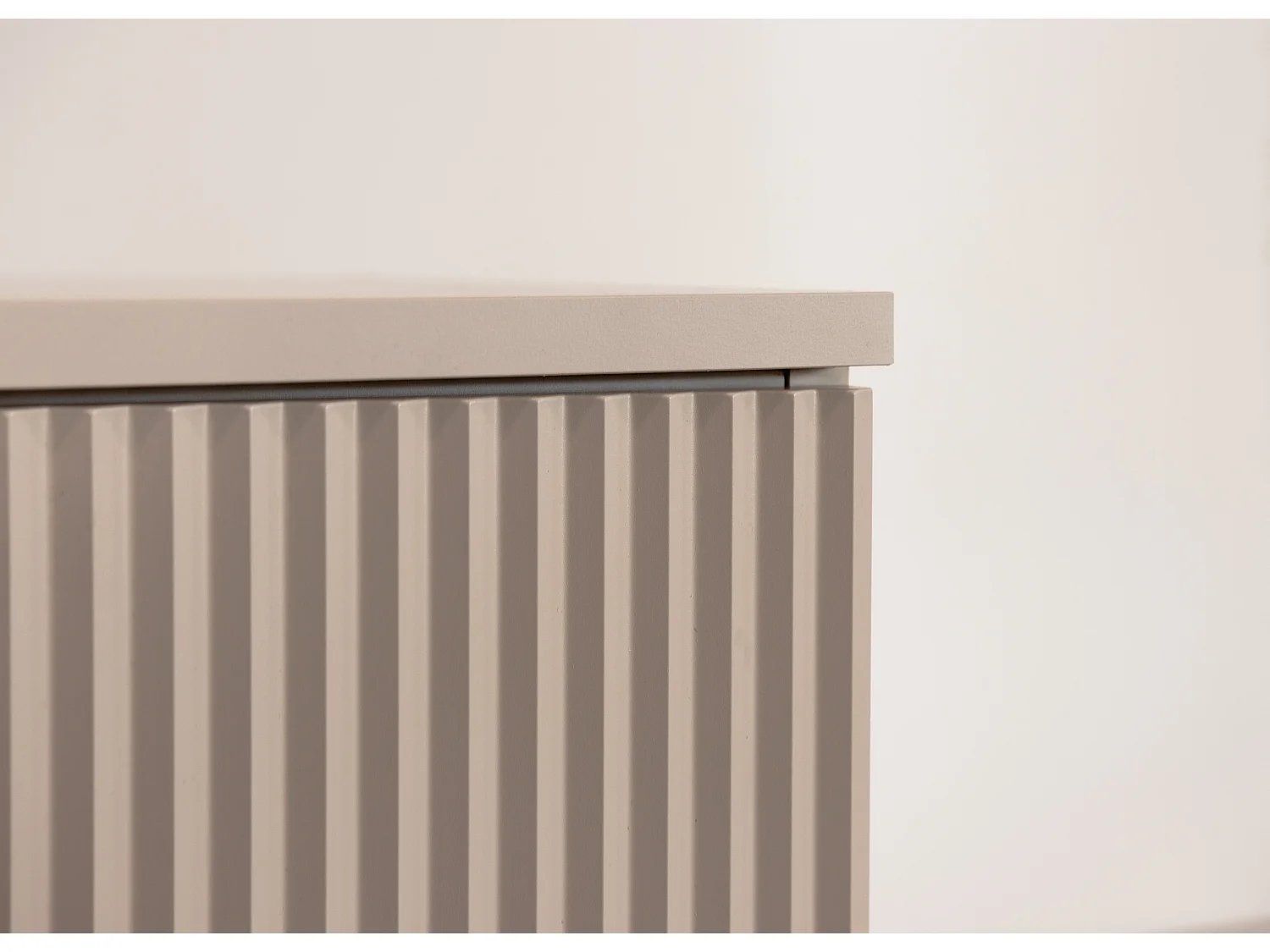 Waschtischunterschrank WENA, mit 2 Türen und 2 Schubladen, geriffelte Fronten, Willy, 120x60x47 cm, Kaschmir