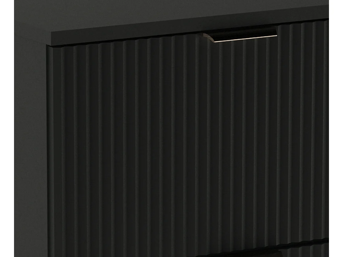 Mobile da bagno per lavabo WENA, frontali scanalati, Willy, 60x60x47 cm, Nero