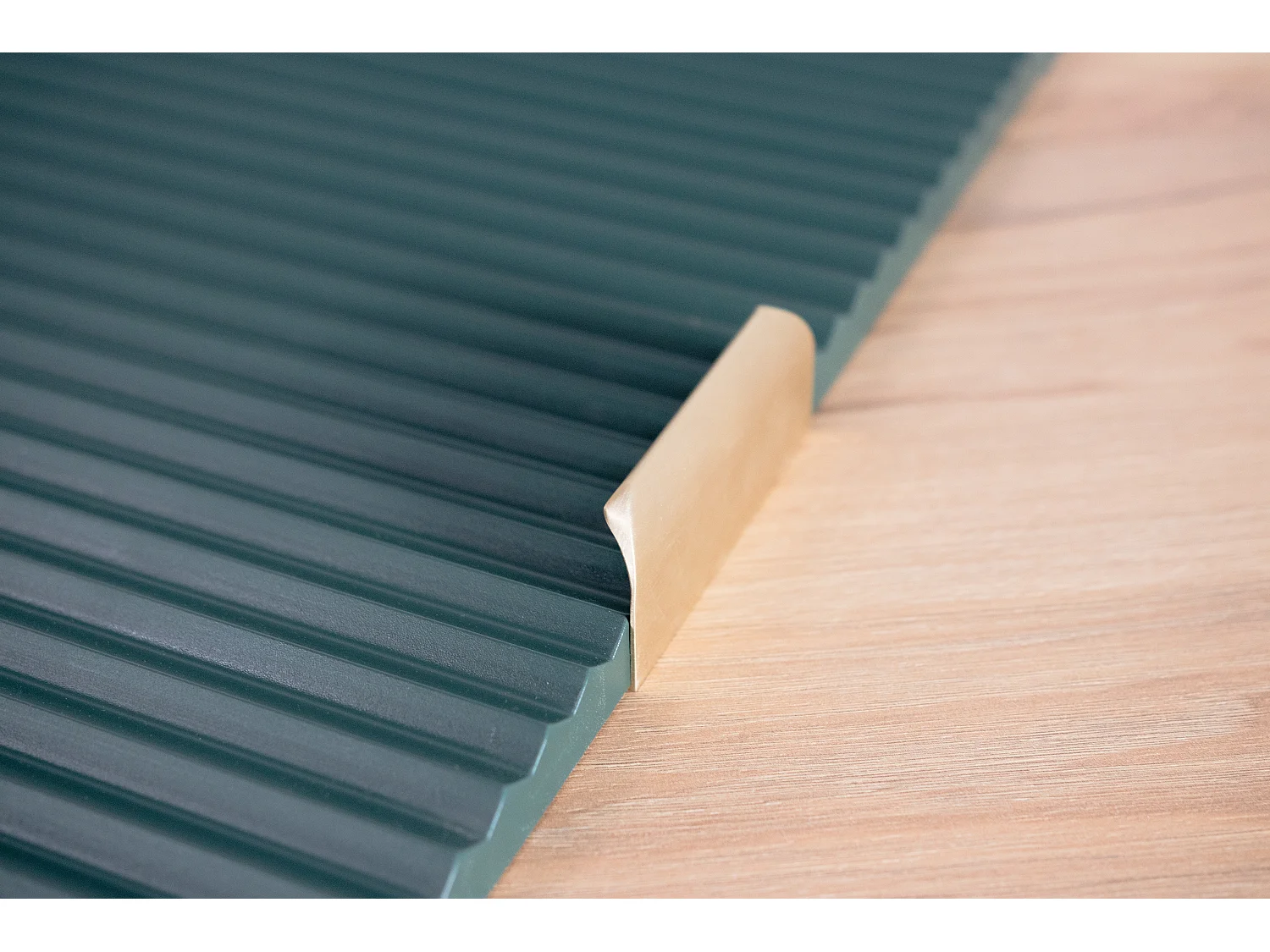 Wastafelkast WENA, met plank, gecanneleerde fronten, Willy, 100x60x47 cm, Groen