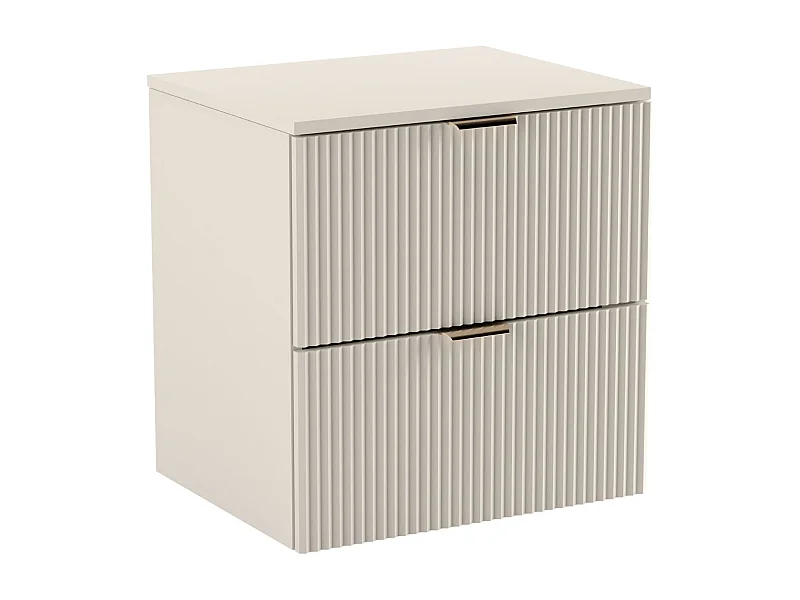 Wastafelkast WENA, gecanneleerde fronten, Willy, 60x60x47 cm, Kasjmir