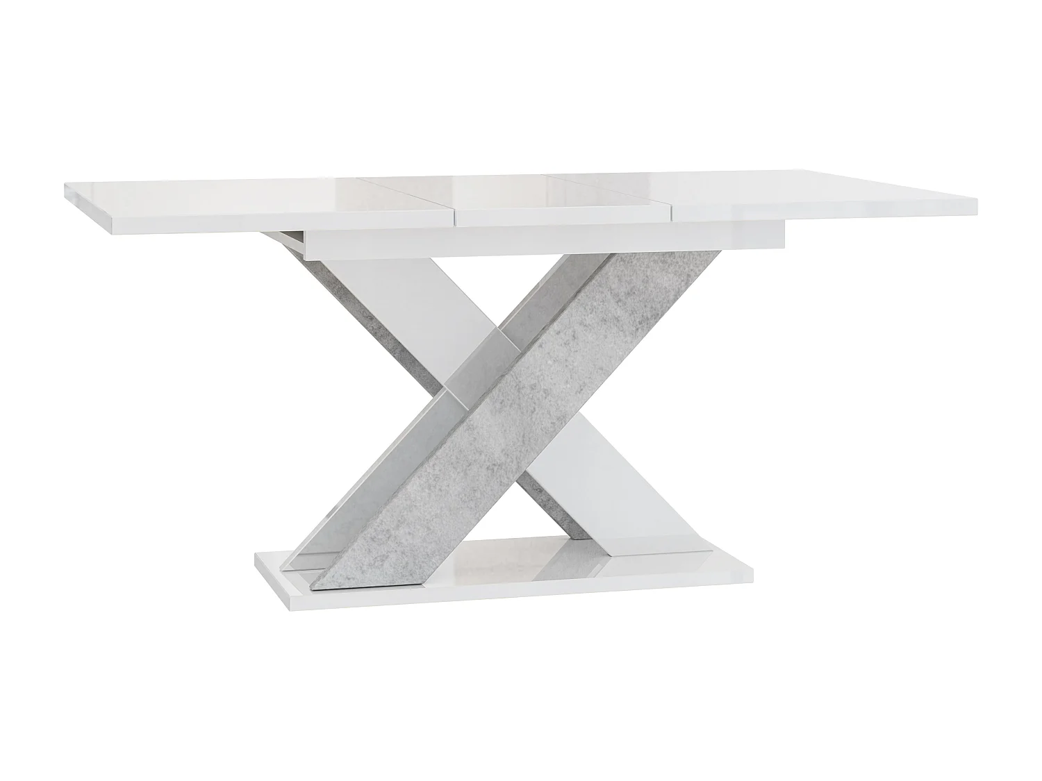 Xara stół biały połysk beton