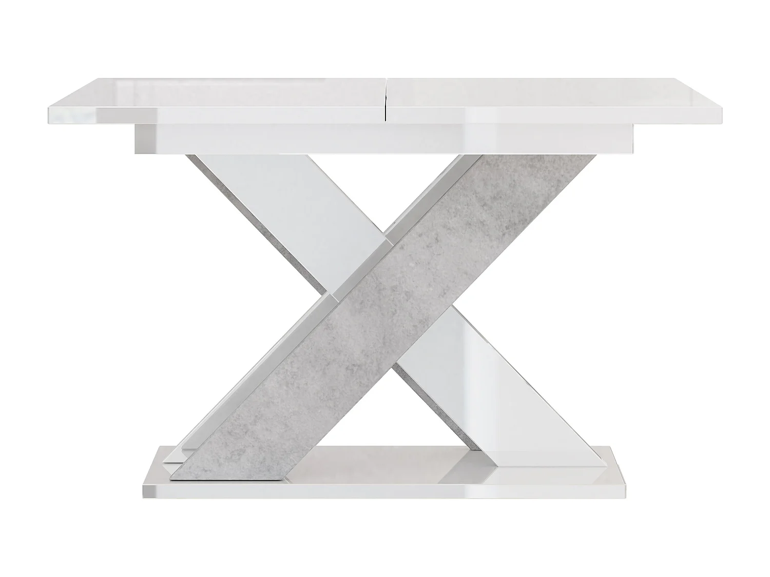 Xara stół biały połysk beton