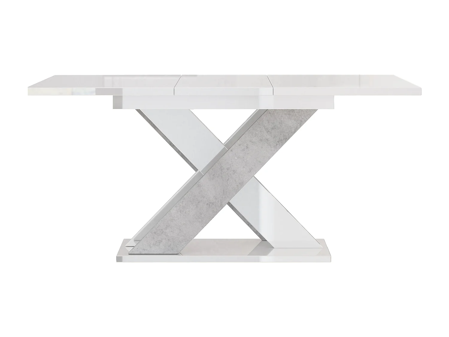 Xara stół biały połysk beton