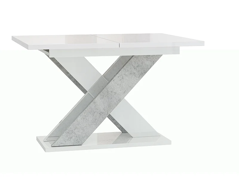 Xara stół biały połysk beton