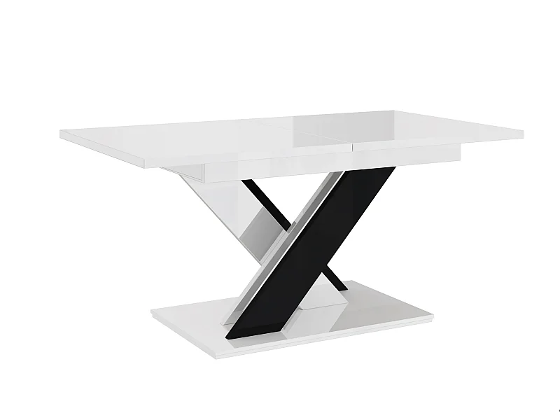 Onyx stół biały połysk czarny połysk