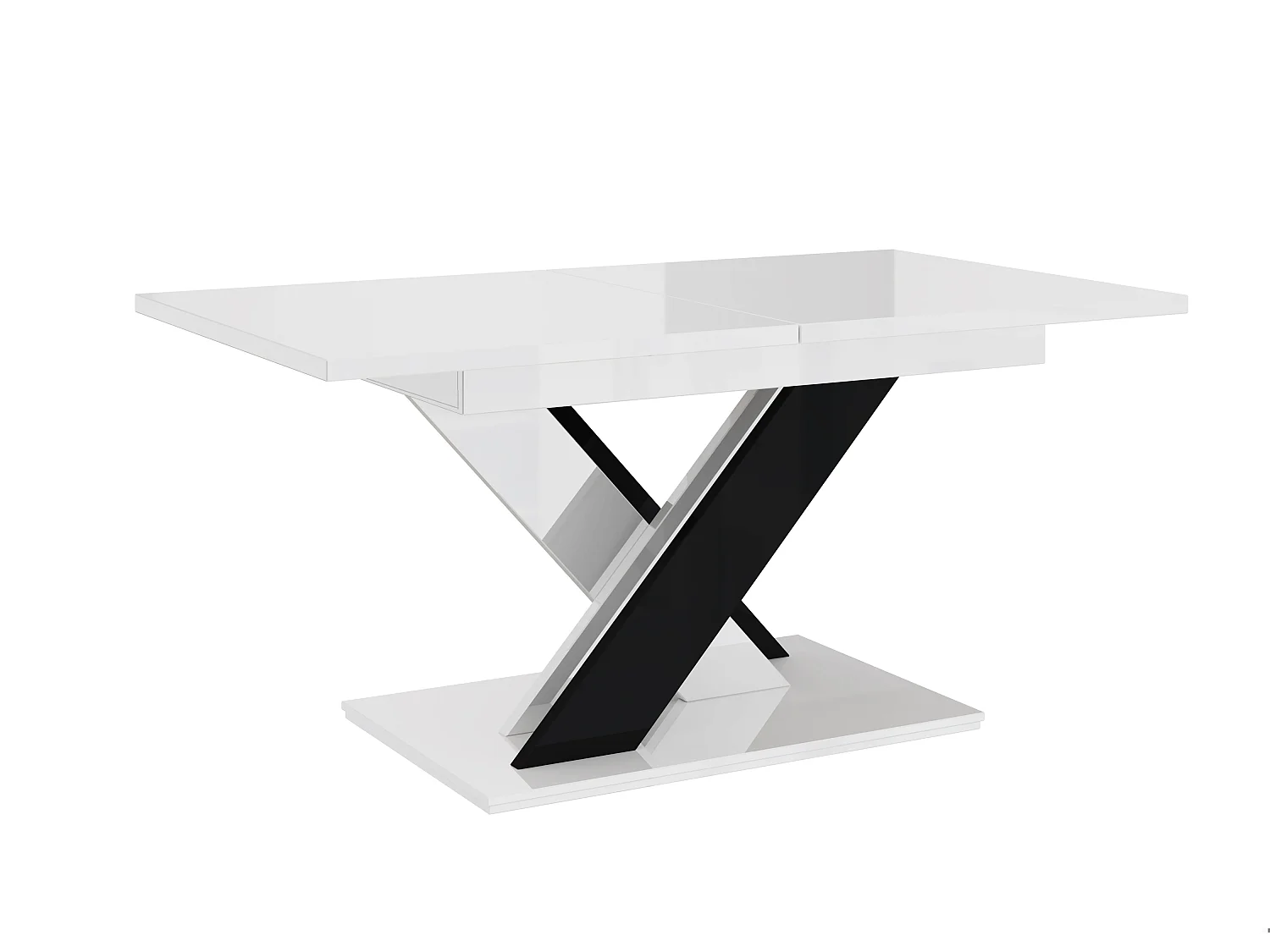 Onyx stół biały połysk czarny połysk