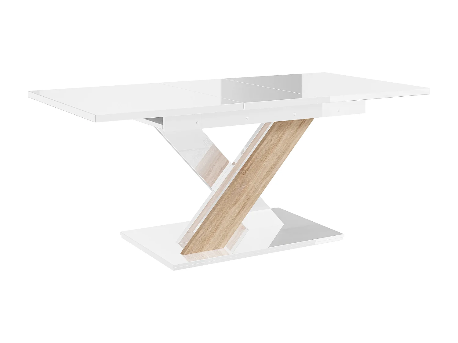 Onyx stół biały połysk sonoma