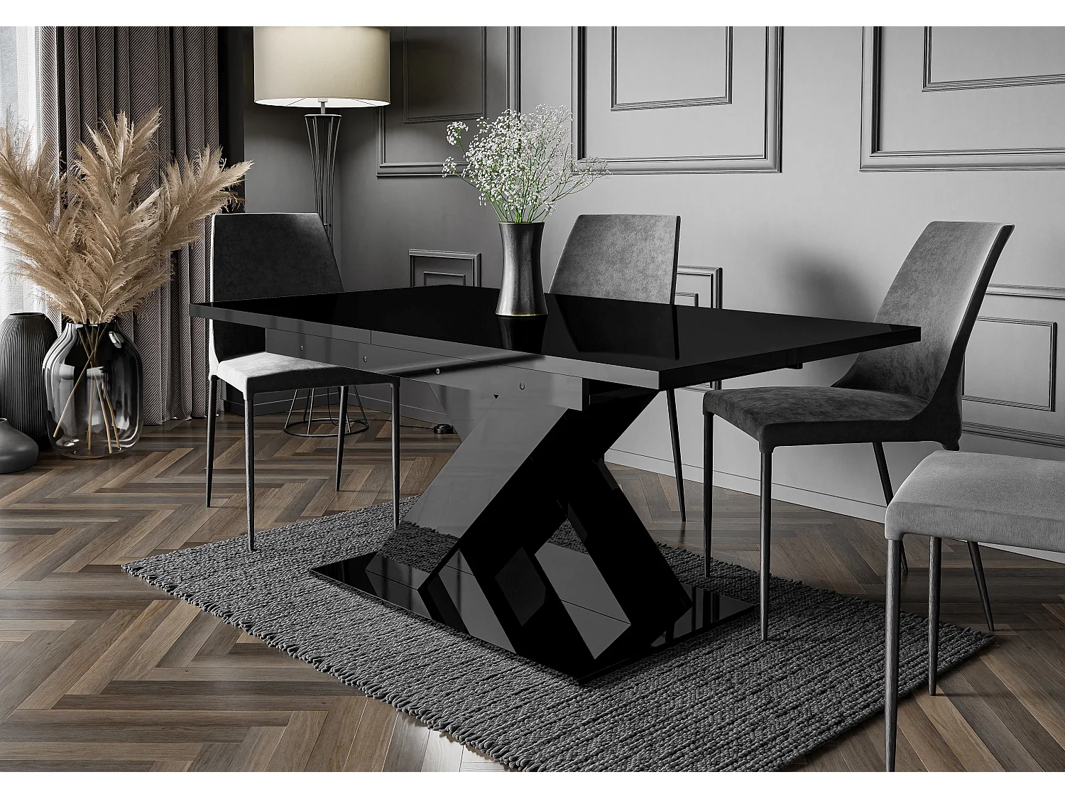 Onyx stół czarny połysk