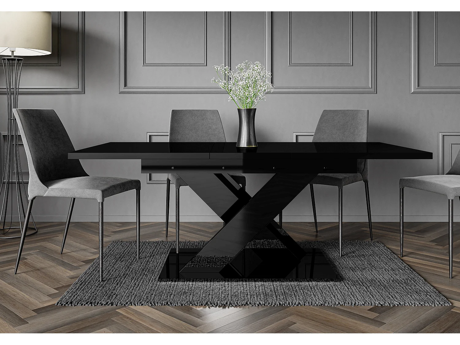 Onyx stół czarny połysk