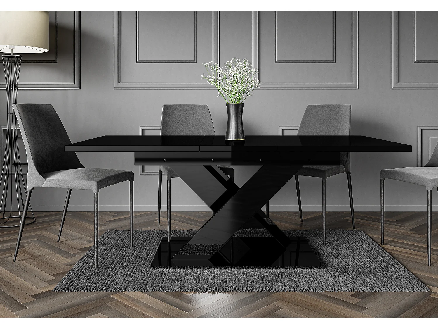 Onyx stół czarny połysk