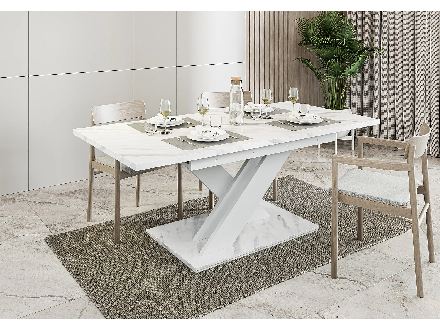 Onyx stół biały marmur biały