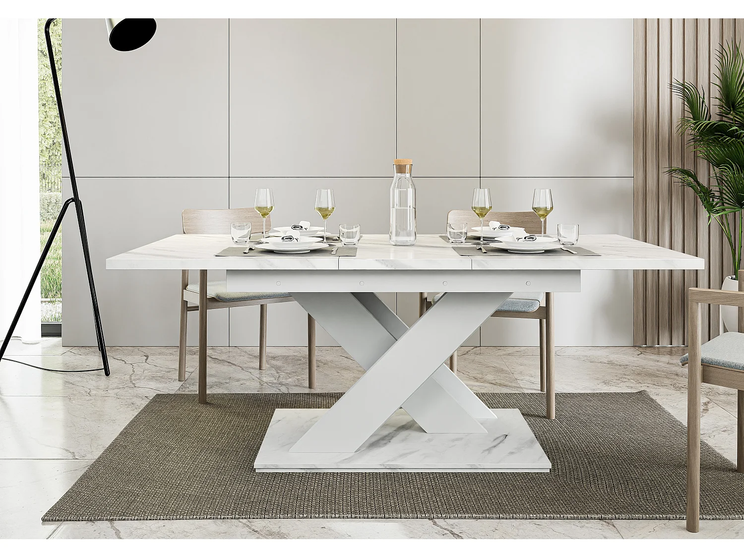 Onyx stół biały marmur biały