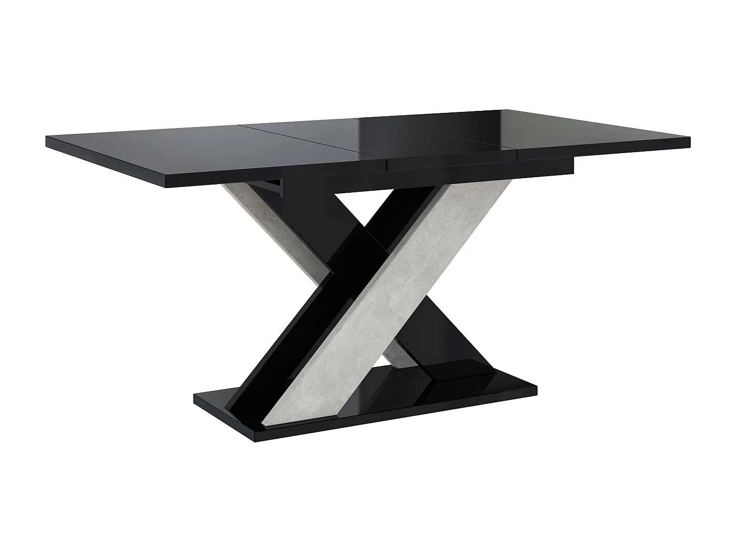Xara stół czarny połysk beton