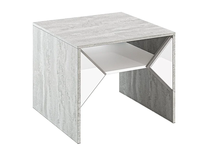 Tuffle mini ława K350 Concrete Flow/biały połysk