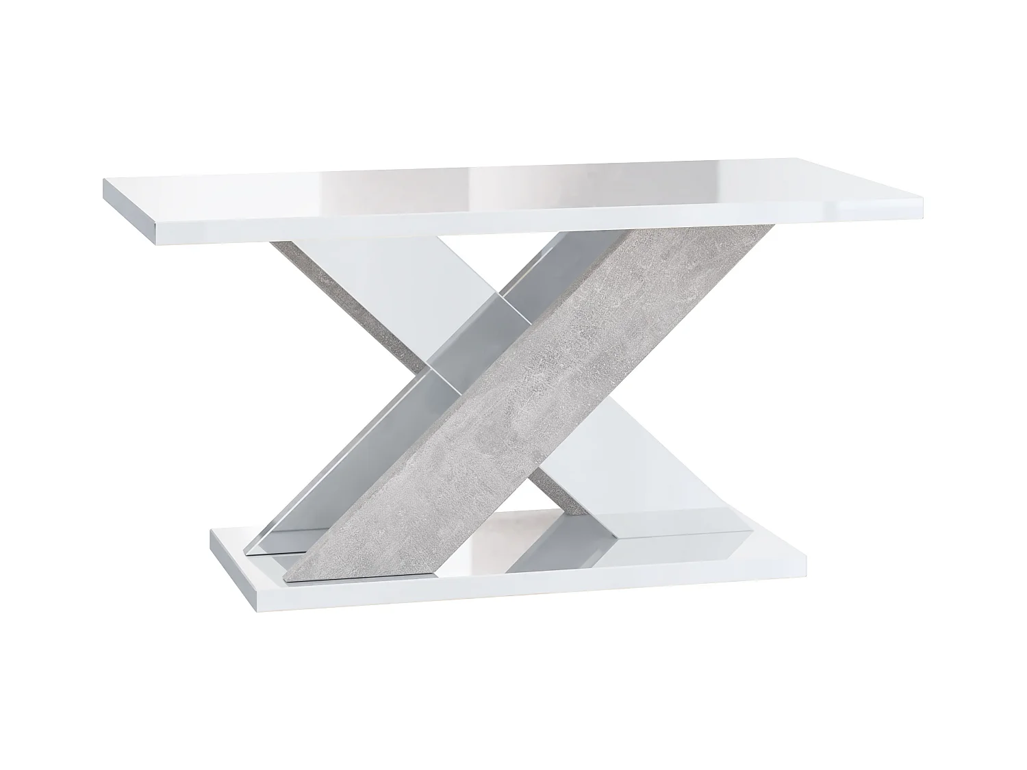 Xara ława biały połysk beton