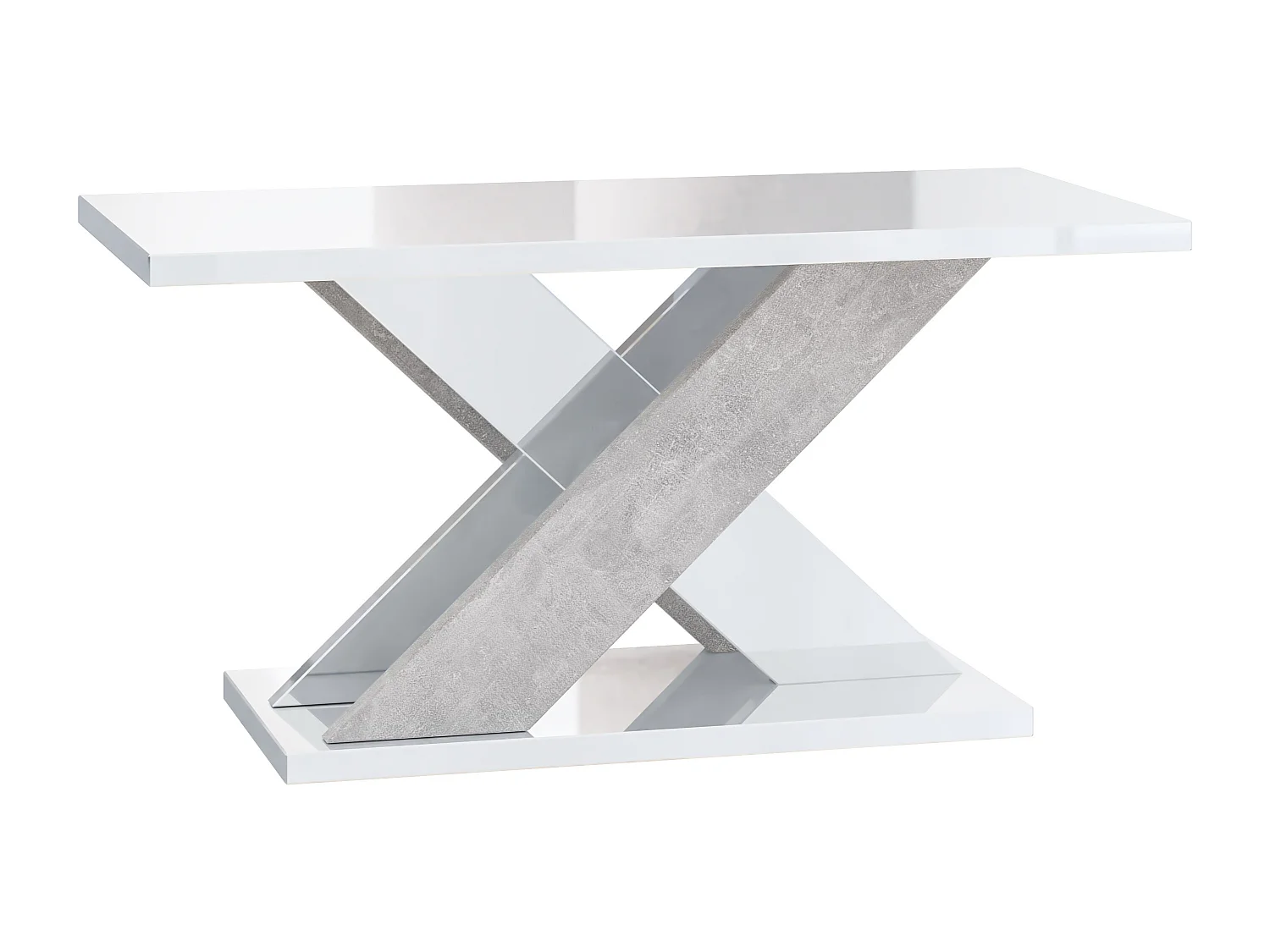 Xara ława biały połysk beton
