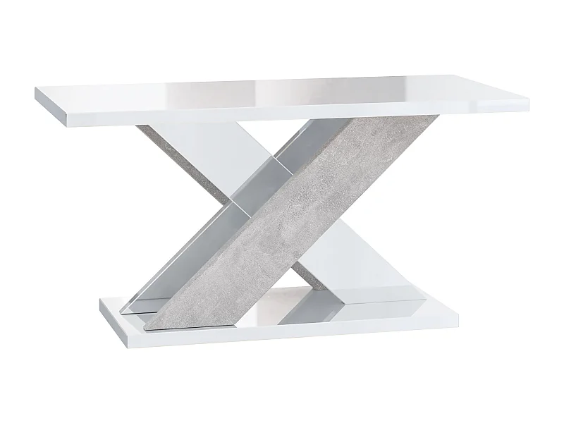 Xara ława biały połysk beton
