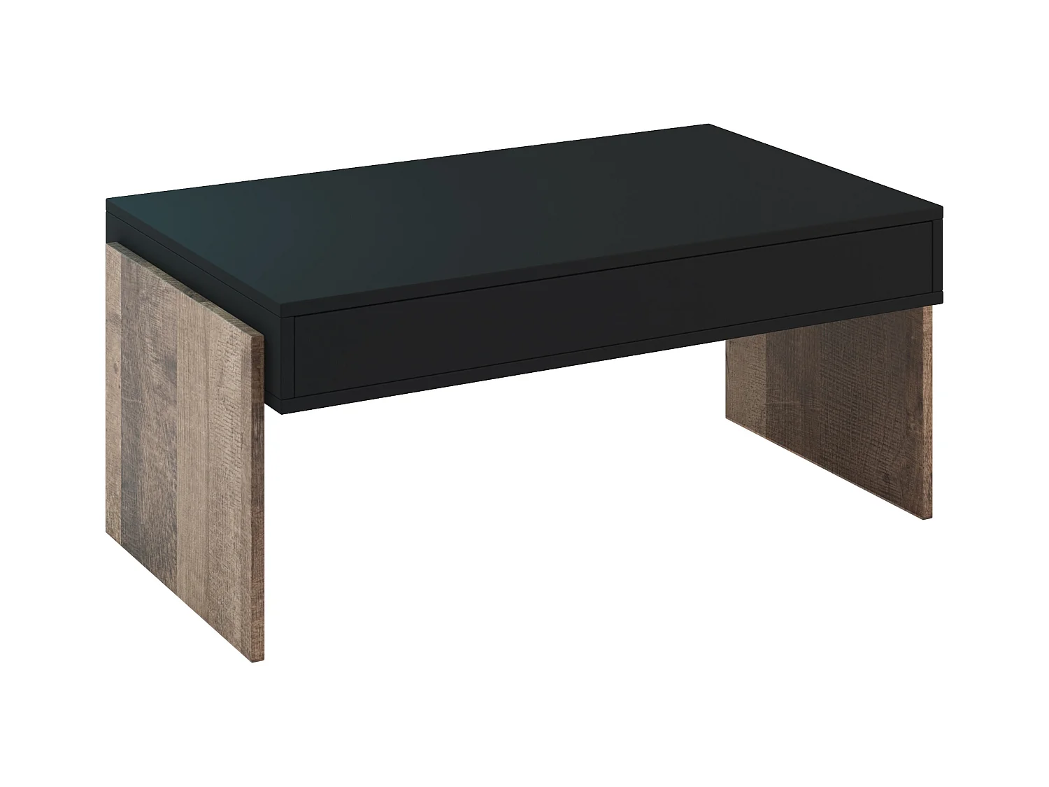 Zhara ława czarny/K354 Colonial Grange Oak