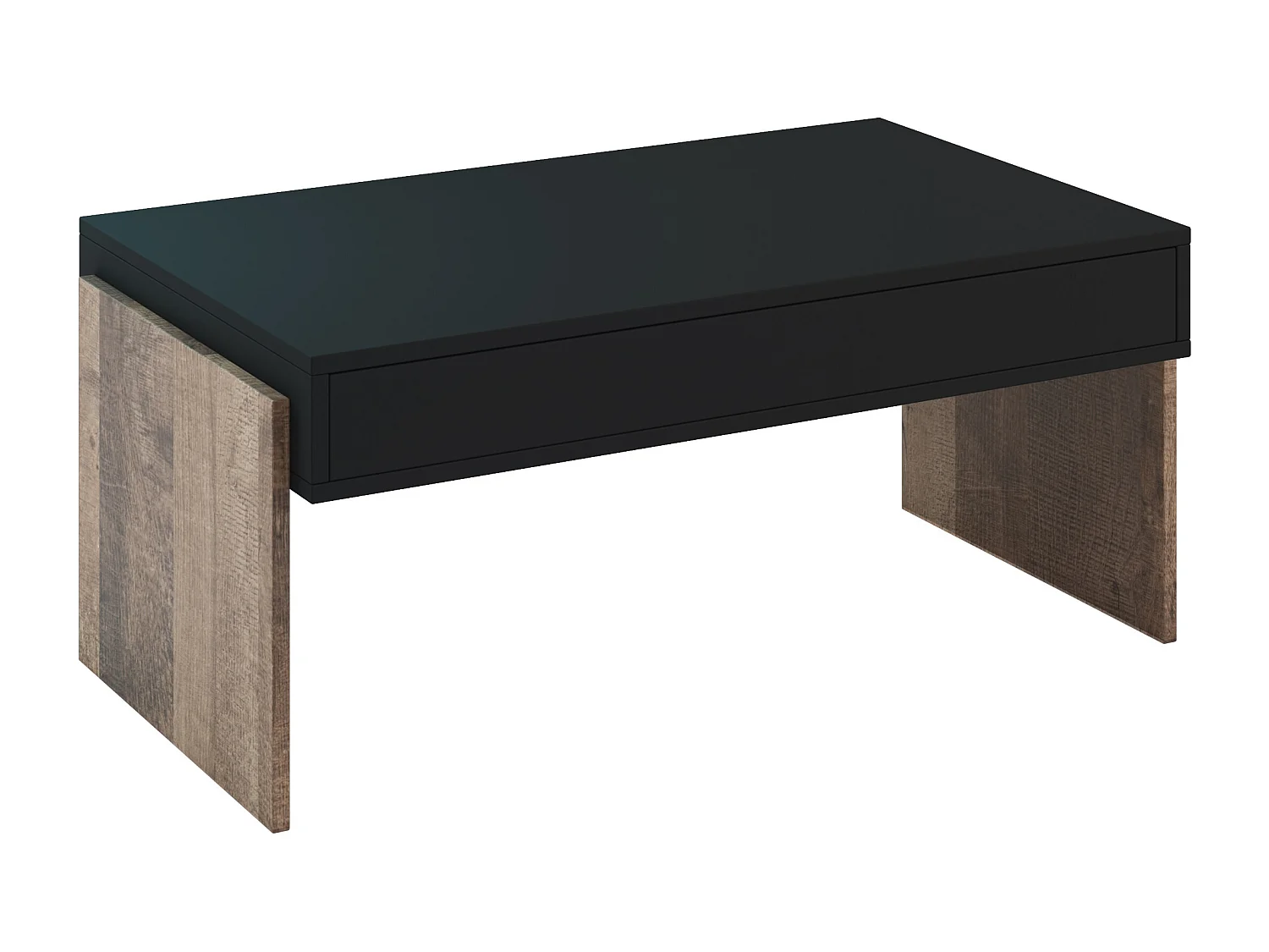 Zhara ława czarny/K354 Colonial Grange Oak