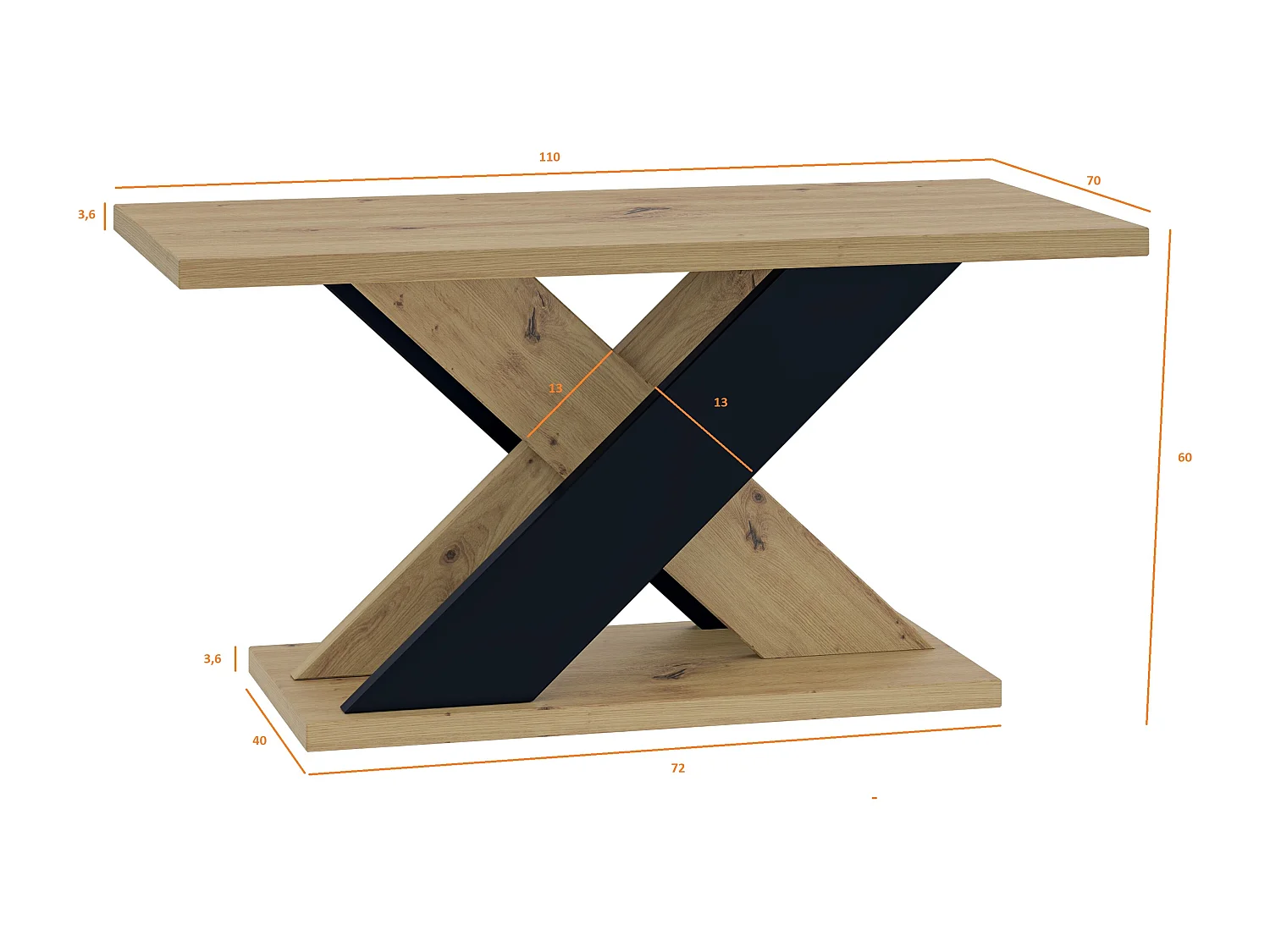 Xara ława artisan czarny