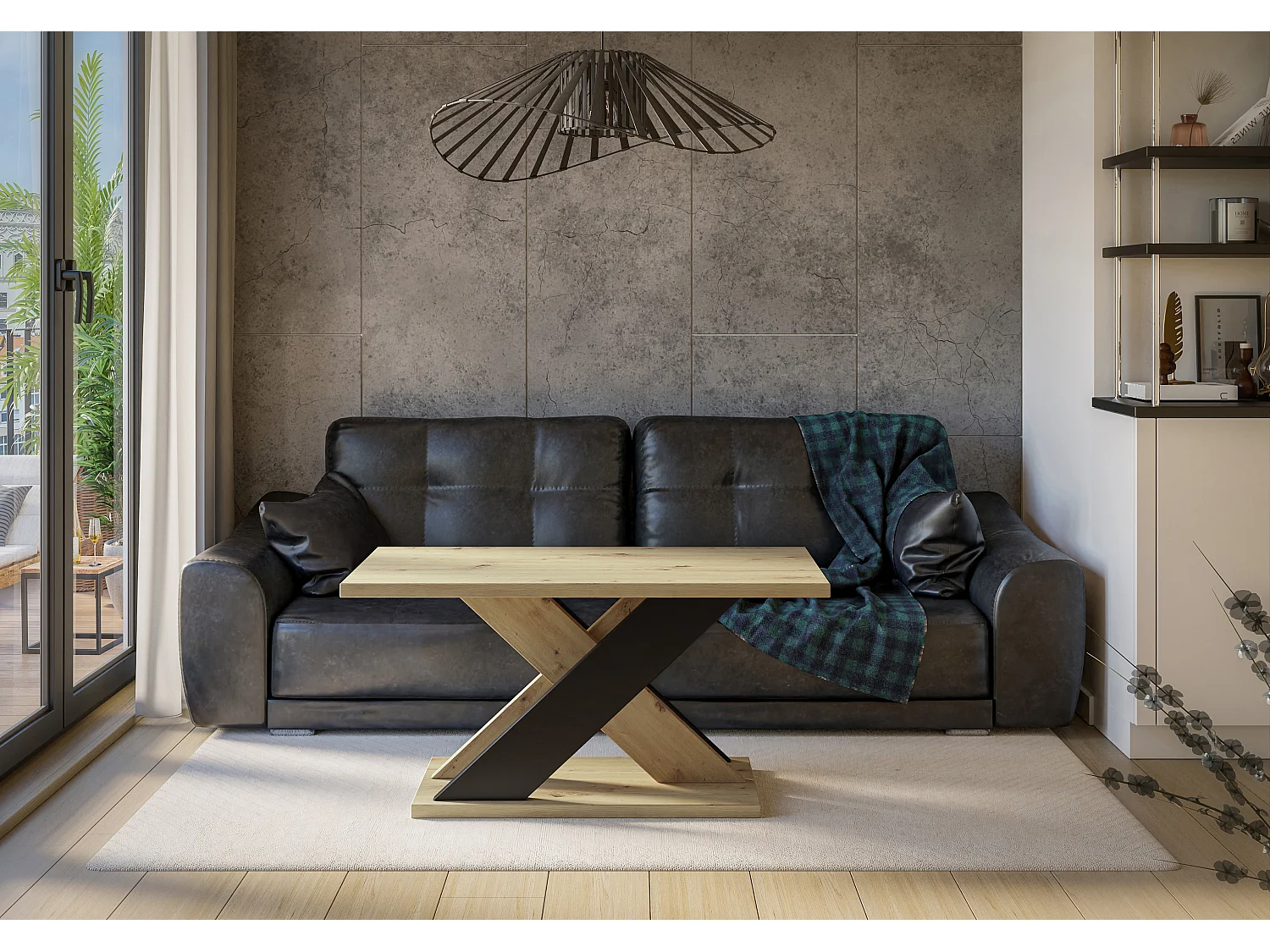 Xara ława artisan czarny