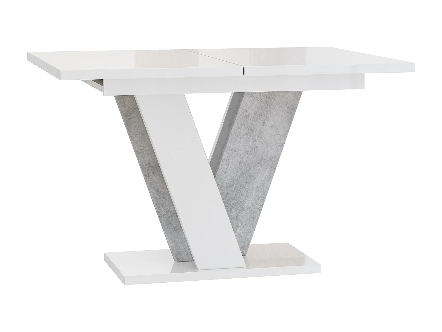 Nevi stół biały połysk beton
