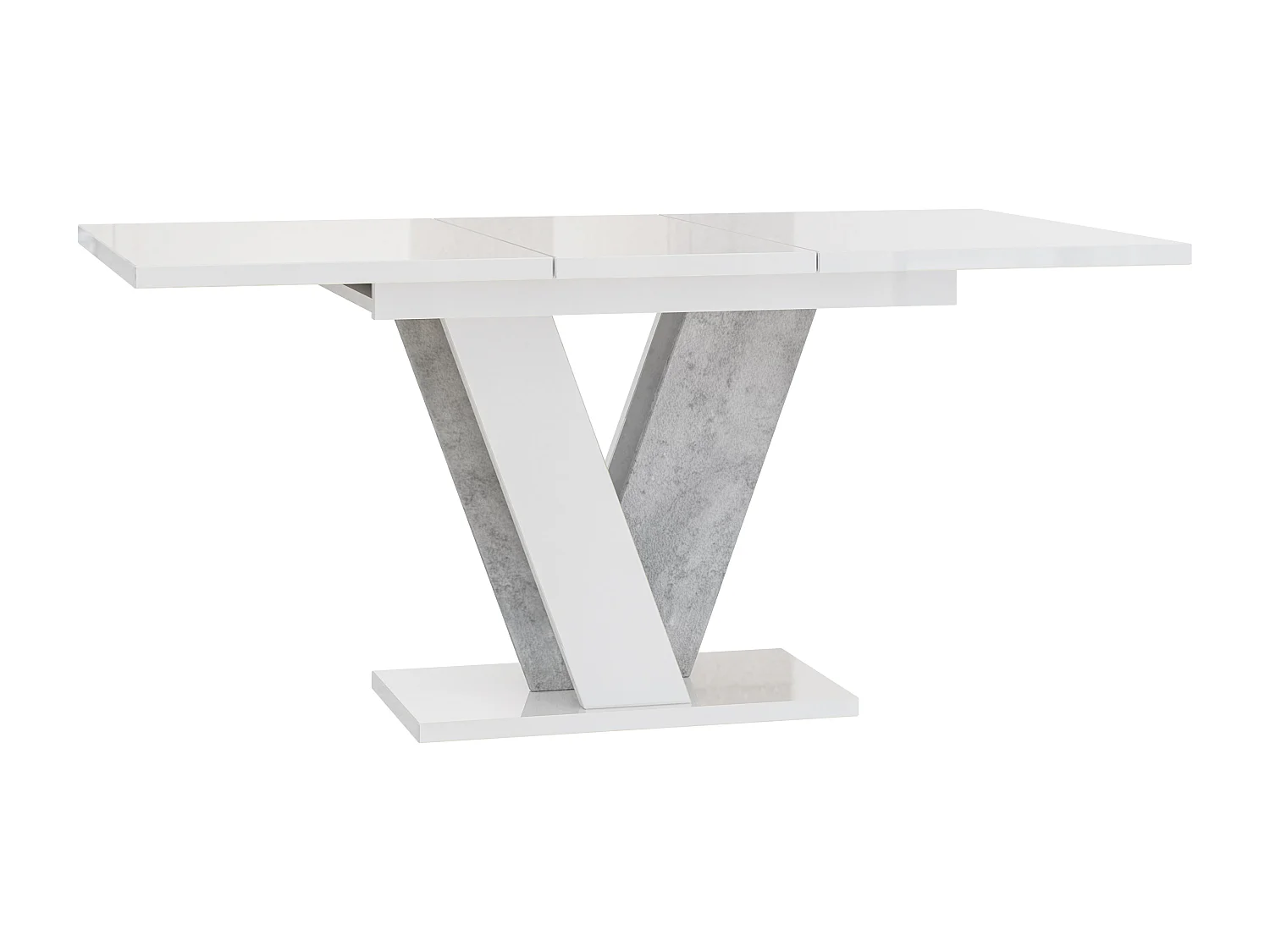 Nevi stół biały połysk beton