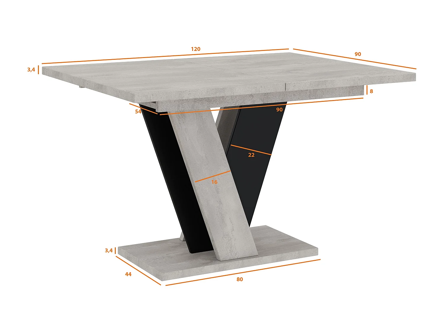 Nevi stół K350 czarny