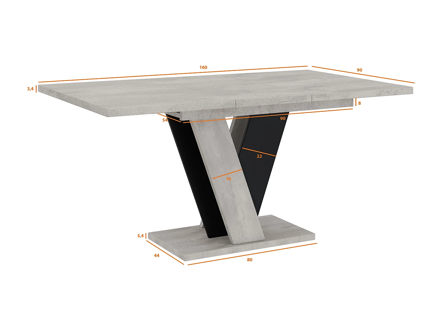 Nevi stół K350 czarny