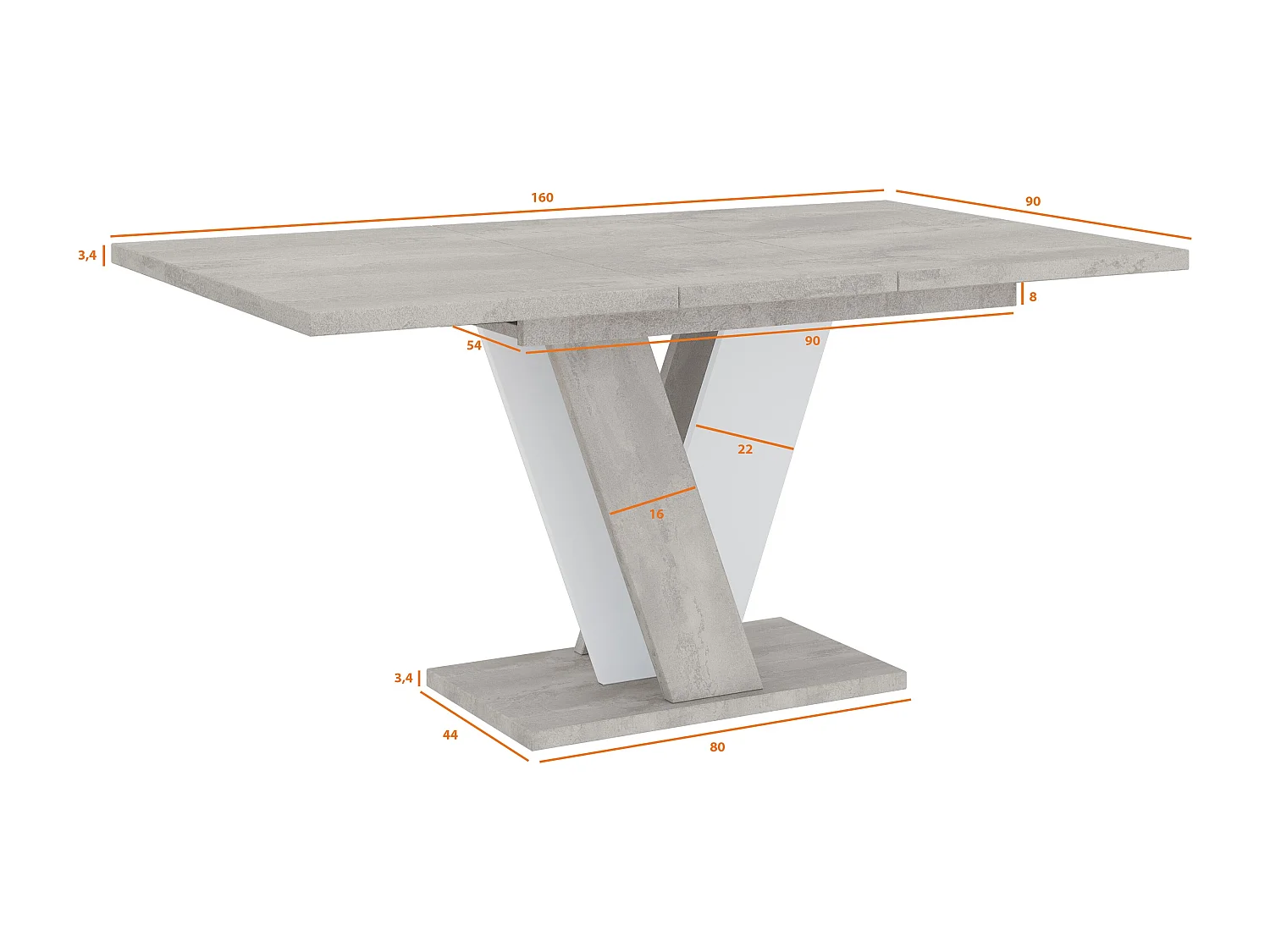 Nevi stół K350 biały