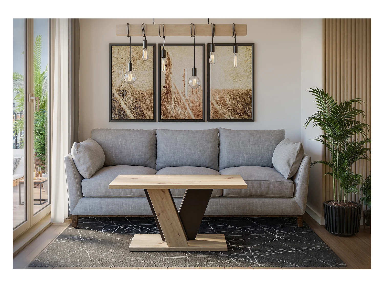 Nevi ława artisan czarny