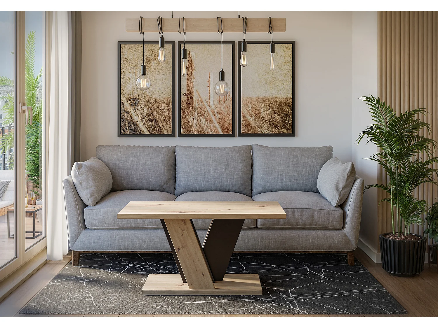 Nevi ława artisan czarny